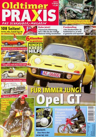 Deckblatt Oldtimer Praxis (01/2016)